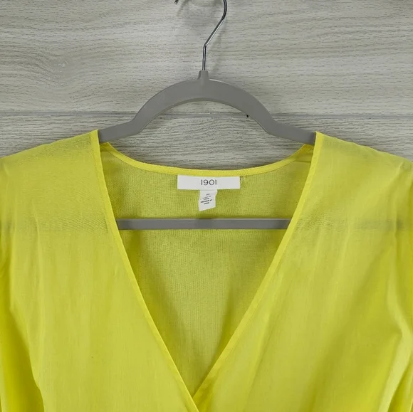 1901 Wrap Tie Waist Short Sleeve Top - Picture 2 of 8